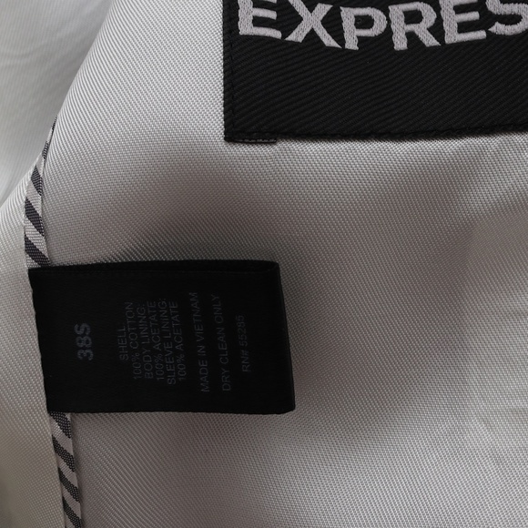 Express Men's Pinstripe Cotton Blazer - Picture 3 of 3